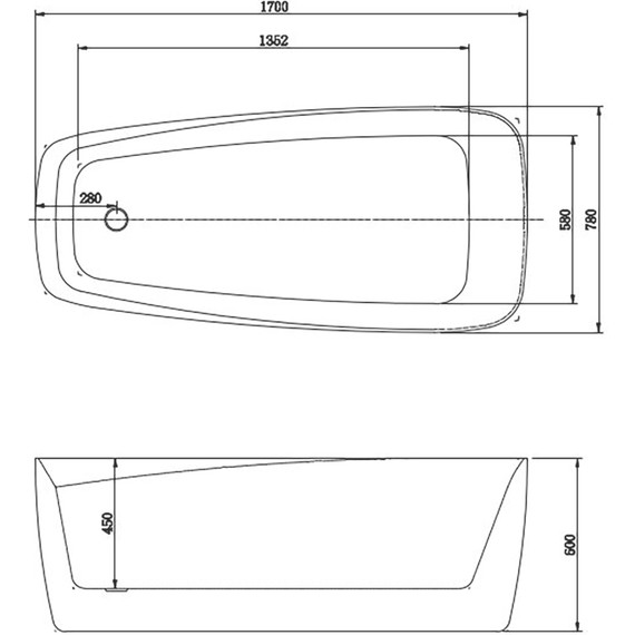 Ванна отдельностоящая Aquatek Паола 170x78 см AQ-190778 - 11 Ванна отдельностоящая Aquatek Паола 170x78 см AQ-190778 фото 11