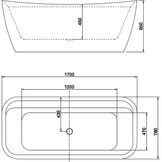 Ванна отдельностоящая Aquatek Амадео 170x78 см AQ-197778 - 9 Ванна отдельностоящая Aquatek Амадео 170x78 см AQ-197778 фото 9