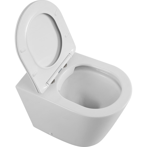 Унитаз приставной безободковый BelBagno Flay-R BB1003CBR/SC с крышкой микролифт - 3 Унитаз приставной безободковый BelBagno Flay-R BB1003CBR/SC с крышкой микролифт фото 3