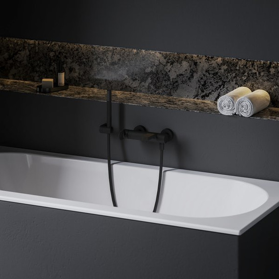 Смеситель для ванны Ravak Eleganta EL 022.20BLM X070293, чёрный матовый фото 2