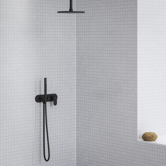 Смеситель для душа Ravak 2 потребителя Eleganta EL 065.20BLM.O2+S X070300, чёрный матовый - 2 Смеситель для душа Ravak 2 потребителя Eleganta EL 065.20BLM.O2+S X070300, чёрный матовый фото 2