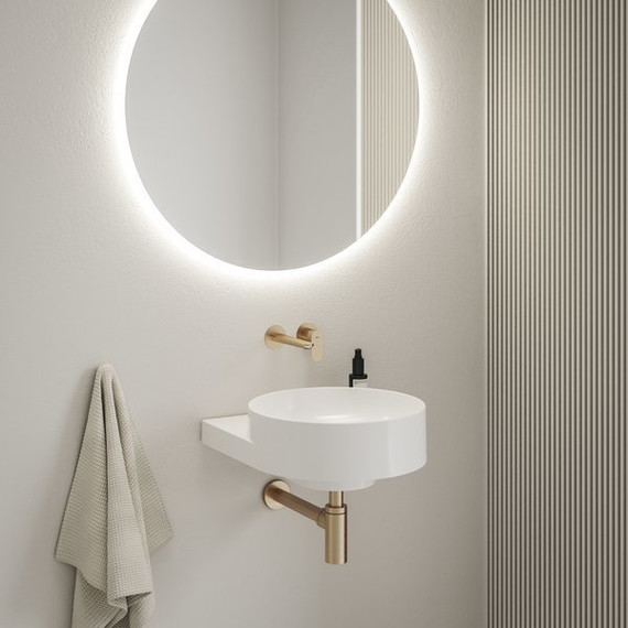 Смеситель для раковины настенный Ravak Eleganta EL 019.60RGB.O1 X070366, розовое золото фото 2