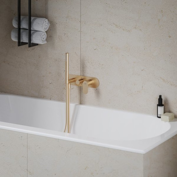 Смеситель для душа Ravak 2 потребителя Eleganta EL 065.60RGB.O2+S X070374, розовое золото фото 4