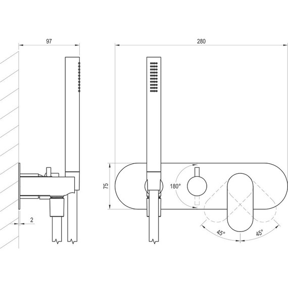 Смеситель для душа Ravak 2 потребителя Eleganta EL 065.60RGB.O2+S X070374, розовое золото фото 5