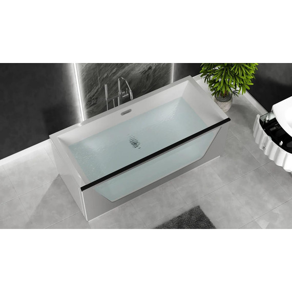 Ванна отдельностоящая Aima Neo 170x75 см (стекло серое матовое) фото 