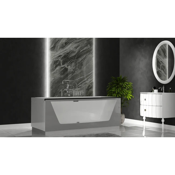 Ванна отдельностоящая Aima Neo 170x75 см (стекло серое матовое) фото 3