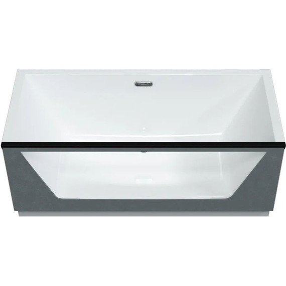 Ванна отдельностоящая Aima Neo 170x75 см (стекло принт бетон) фото 2