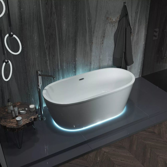 Ванна отдельностоящая Aima Tondo 174x80 см (с подсветкой) фото 2