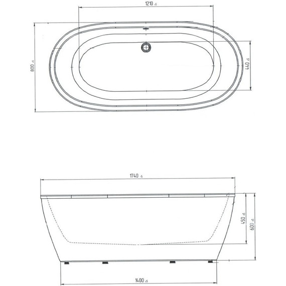 Ванна отдельностоящая Aima Tondo 174x80 см фото 7