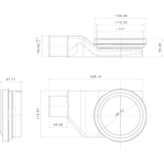 Трап Point Деметра 65 см PN50365B, чёрный матовый, Цвет производителя: чёрный матовый, Размер трапа: 650 фото 3