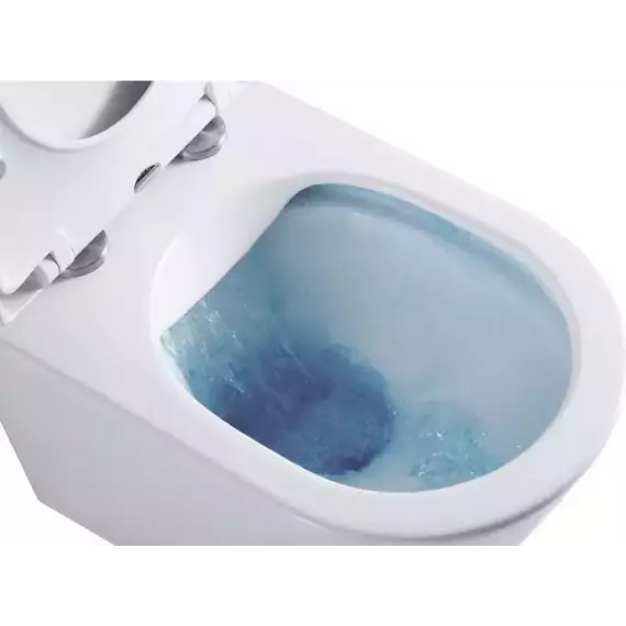 Унитаз подвесной безободковый Veconi Tondo Rimless VCN1-52R с крышкой микролифт фото 4