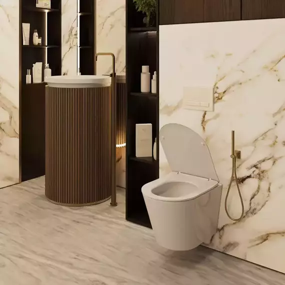 Унитаз подвесной безободковый Veconi Leggero Tornado VCN3-51T (Система смыва торнадо) с крышкой микролифт фото 3