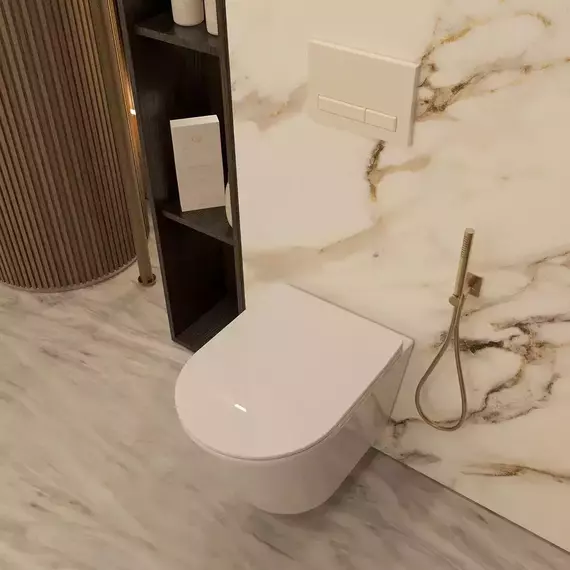 Унитаз подвесной безободковый Veconi Leggero Tornado VCN3-51T (Система смыва торнадо) с крышкой микролифт фото 4