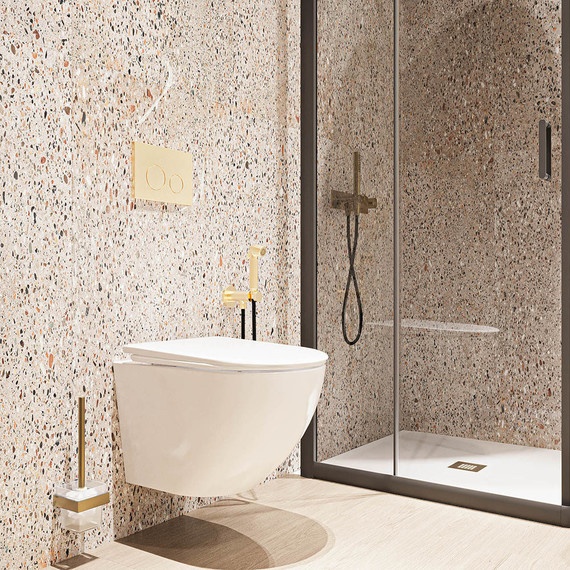 Унитаз подвесной безободковый Veconi Moro VMO-48T (Система смыва торнадо) с крышкой микролифт, Цвет производителя: белый фото 2