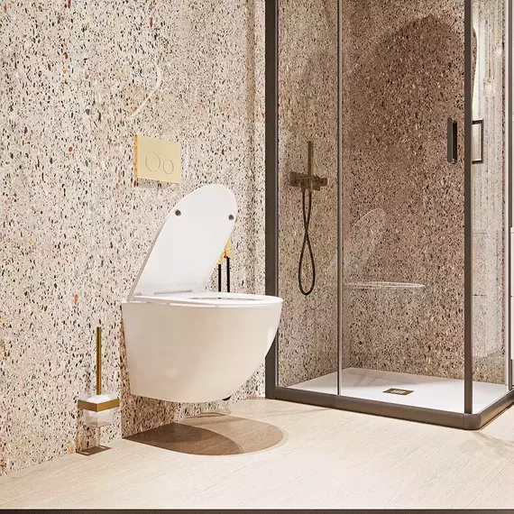 Унитаз подвесной безободковый Veconi Moro VMO-48T (Система смыва торнадо) с крышкой микролифт, Цвет производителя: белый фото 3