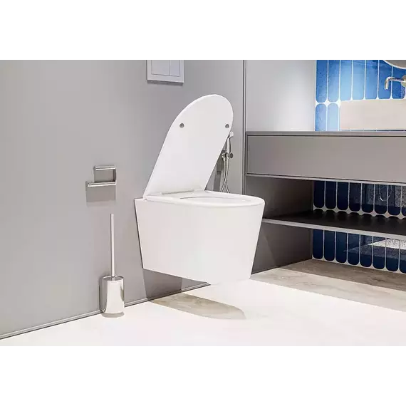 Унитаз подвесной безободковый Veconi Ruga VRU-52T (Система смыва торнадо) с крышкой микролифт фото 3