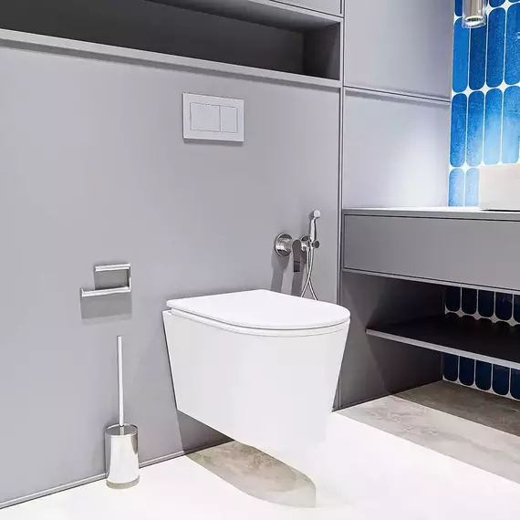 Унитаз подвесной безободковый Veconi Ruga VRU-52T (Система смыва торнадо) с крышкой микролифт фото 4