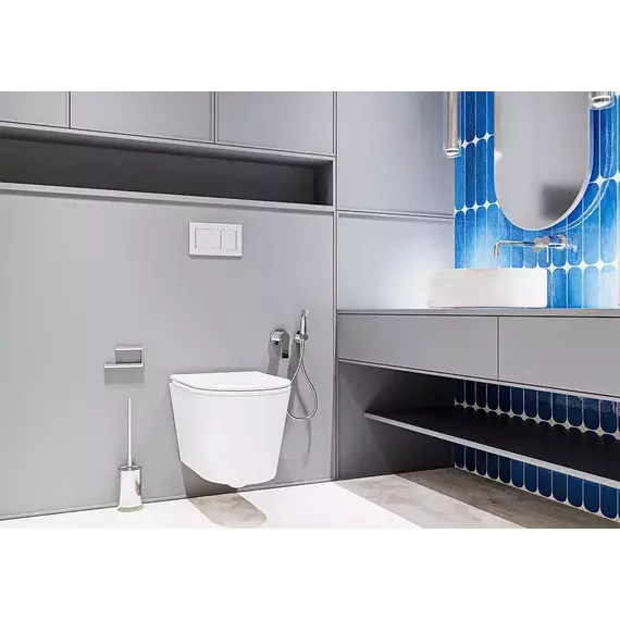 Унитаз подвесной безободковый Veconi Ruga VRU-52T (Система смыва торнадо) с крышкой микролифт фото 5