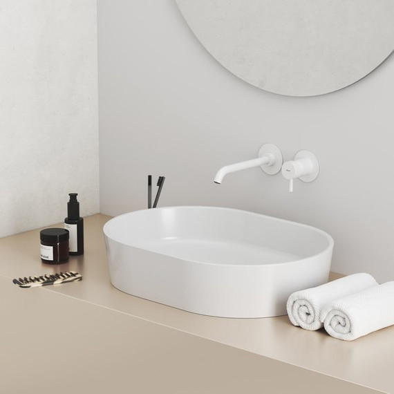 Смеситель для раковины настенный Ravak Espirit ES 019.10WV.O1 X070241, белый матовый фото 2