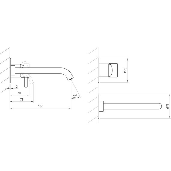 Смеситель для раковины настенный Ravak Espirit ES 019.10WV.O1 X070241, белый матовый фото 3