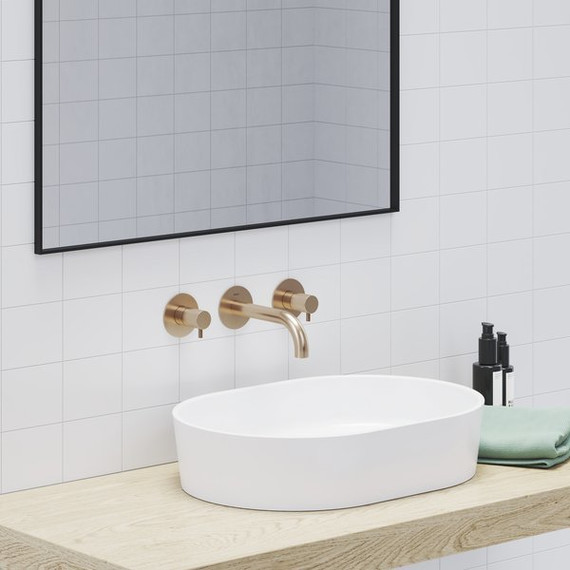 Смеситель для раковины настенный Ravak Espirit ES 019.60RGB.O1 X070350 (со скрытой частью), розовое золото фото 2