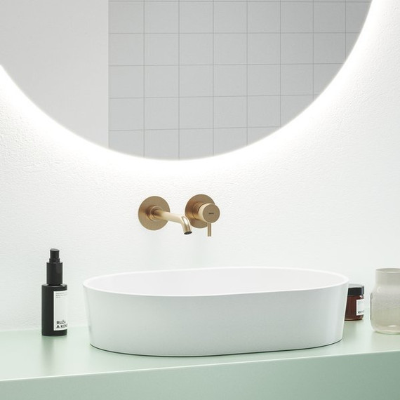 Смеситель для раковины настенный Ravak Espirit ES 019.60RGB.O1 X070352, розовое золото фото 2