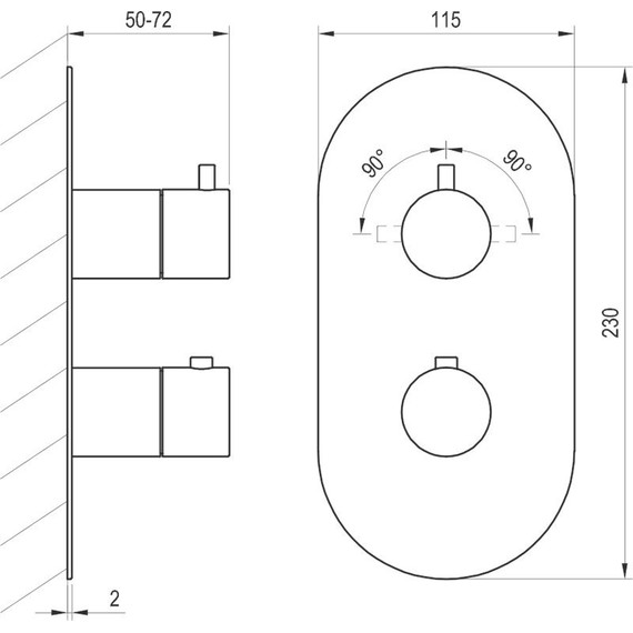 Смеситель для ванны Ravak 2 потребителя Espirit ES 063.60RGB.O2 X070360, розовое золото - 4 Смеситель для ванны Ravak 2 потребителя Espirit ES 063.60RGB.O2 X070360, розовое золото фото 4