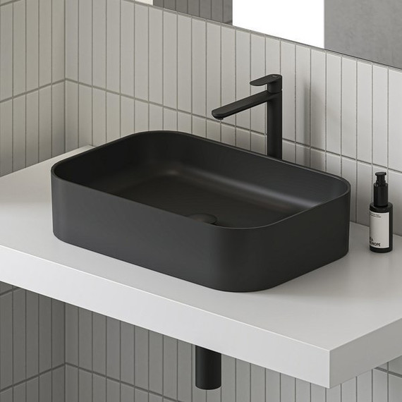 Раковина-чаша Ravak Ceramic 550 R Slim 55 см XJX0D155001, чёрный матовый фото 2