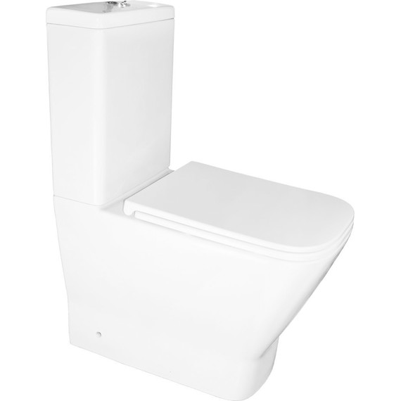 Унитаз-компакт безободковый Azario Joy AZ-2168-UQ3 с крышкой микролифт (система смыва Торнадо) - 2 Унитаз-компакт безободковый Azario Joy AZ-2168-UQ3 с крышкой микролифт (система смыва Торнадо) фото 2