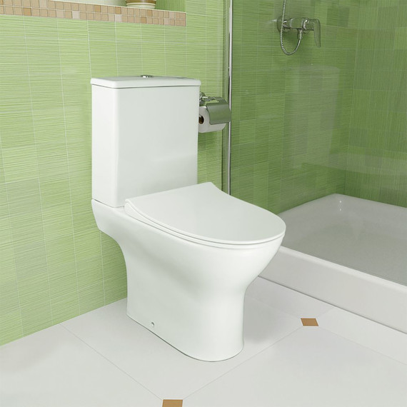 Унитаз-компакт безободковый Azario Mist AZ-45 с тонкой крышкой микролифт фото 15