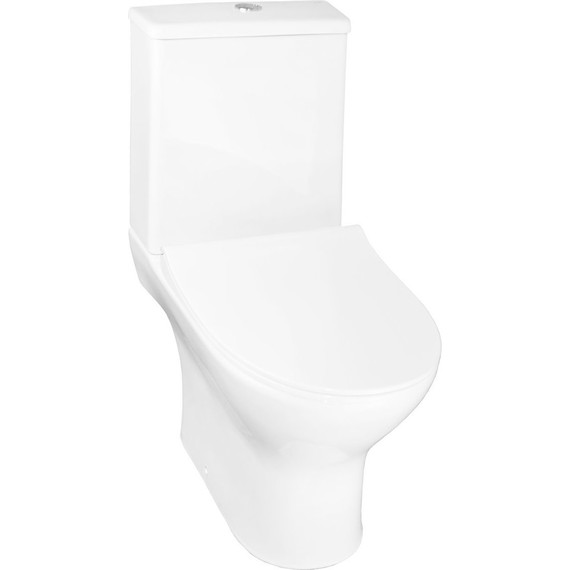 Унитаз-компакт безободковый Azario Mist AZ-45 с тонкой крышкой микролифт фото 2