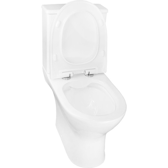 Унитаз-компакт безободковый Azario Mist AZ-45 с тонкой крышкой микролифт фото 4