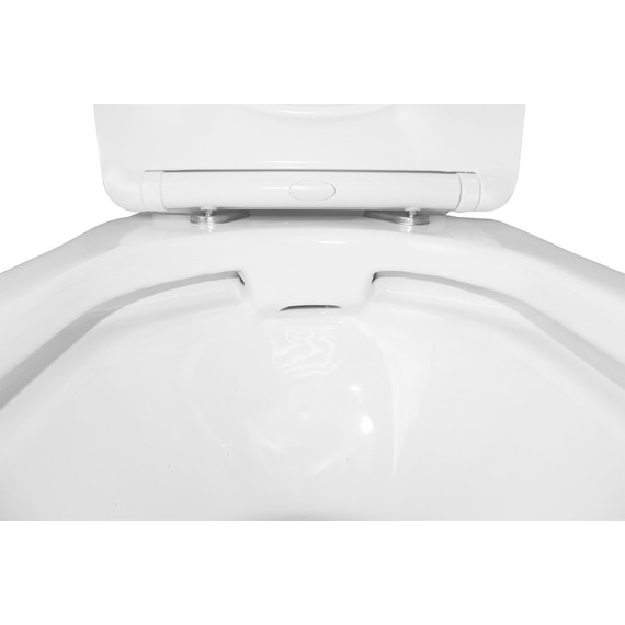 Унитаз-компакт безободковый Azario Wandy AZ-56D с тонкой крышкой микролифт фото 6