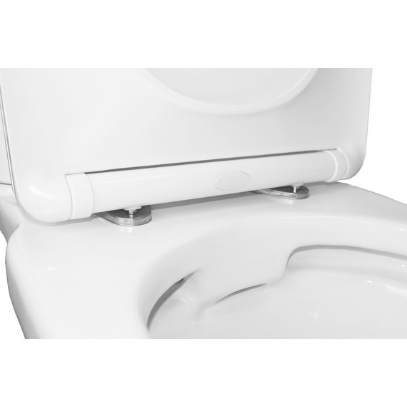 Унитаз-компакт безободковый Azario Wandy AZ-56D с тонкой крышкой микролифт фото 7