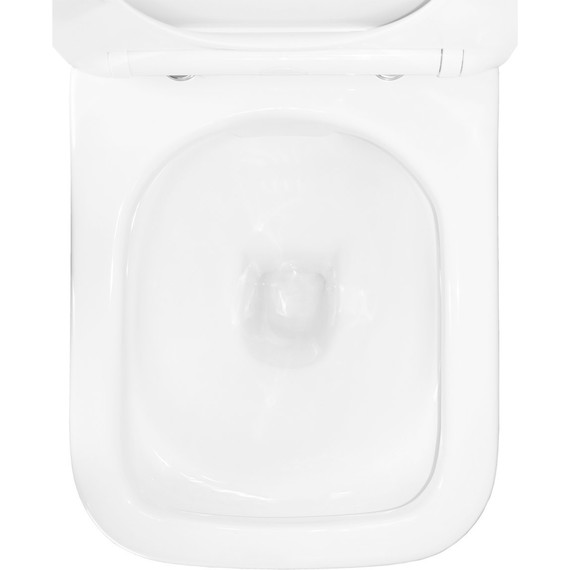 Унитаз-компакт безободковый Azario Wandy AZ-56D с тонкой крышкой микролифт фото 9