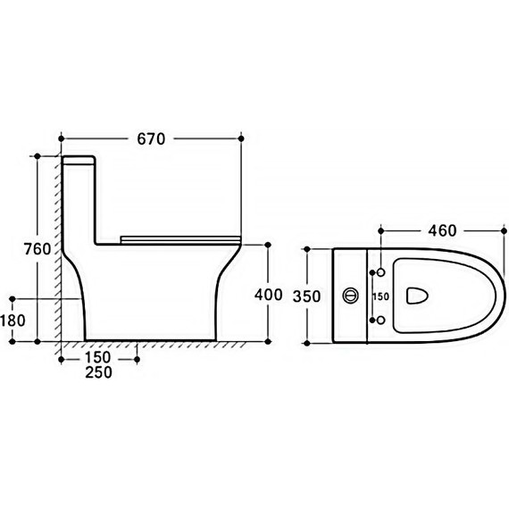 Унитаз-компакт безободковый Azario Terni AZ-8618T с крышкой микролифт (система смыва Торнадо) фото 17