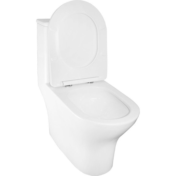 Унитаз-компакт безободковый Azario Terni AZ-8618T с крышкой микролифт (система смыва Торнадо) фото 4