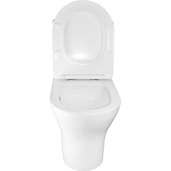 Унитаз-компакт безободковый Azario Terni AZ-8618T с крышкой микролифт (система смыва Торнадо) фото 5