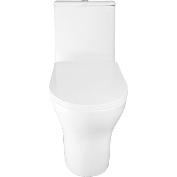 Унитаз-компакт безободковый Azario Terni AZ-8618T с крышкой микролифт (система смыва Торнадо) фото 6