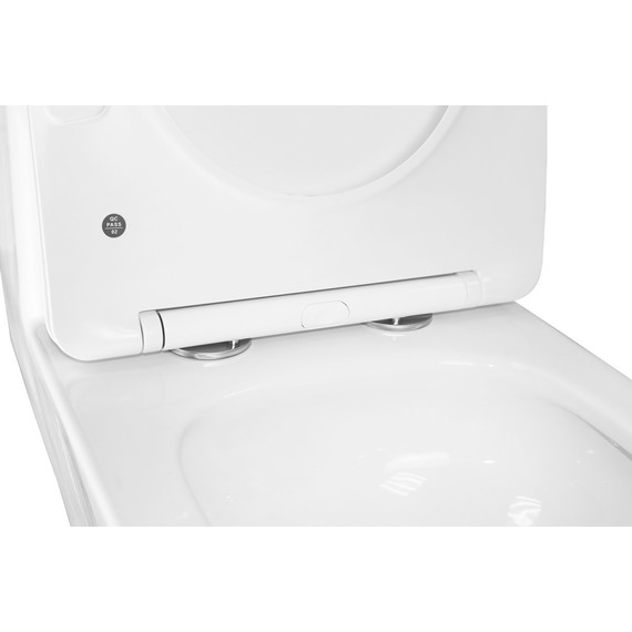 Унитаз-компакт безободковый Azario Terni AZ-8618T с крышкой микролифт (система смыва Торнадо) фото 7