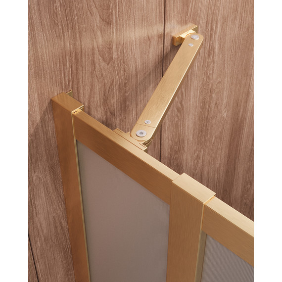 Душевое ограждение Cezares 110x90 см MOLVENO-AH-21-90+20-P-BORO, брашированное золото/матовое фото 6