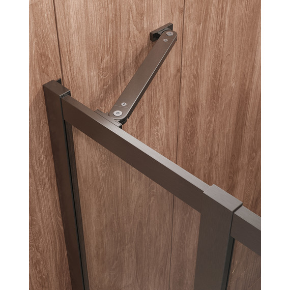 Душевое ограждение Cezares 120x120 см MOLVENO-R-11-90+30-C-GM-IV, оружейная сталь/прозрачное фото 6