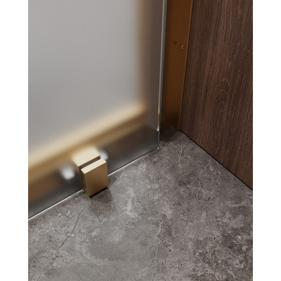 Душевая дверь Cezares 120 см MOLVENO-BF-1-120-P-BORO, брашированное золото/матовое - 5 Душевая дверь Cezares 120 см MOLVENO-BF-1-120-P-BORO, брашированное золото/матовое фото 5