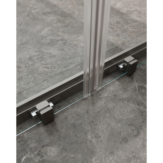 Душевое ограждение Cezares 170x90 см MOLVENO-AH-2/1-170/90-C-GM-IV, оружейная сталь/прозрачное фото 5