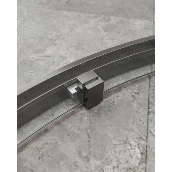 Душевое ограждение Cezares 120x110 см MOLVENO-RH-11-120/110-C-GM-IV, оружейная сталь/прозрачное фото 6