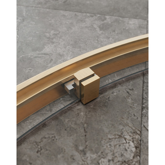 Душевое ограждение Cezares 120x90 см MOLVENO-RH-1-120/90-C-BORO-IV, брашированное золото/прозрачное фото 5