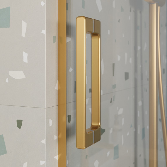 Шторка для ванны Cezares 180 см TANDEM-SOFT-VF-2-180/145-C-BORO-IV, брашированное золото/прозрачное фото 5