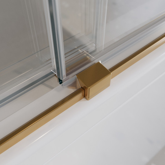 Шторка для ванны Cezares 180 см TANDEM-SOFT-VF-2-180/145-C-BORO-IV, брашированное золото/прозрачное фото 6