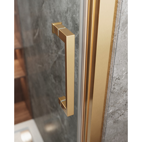 Душевое ограждение Cezares 120x90 см MOLVENO-AHF-31-120/90-C-BORO-IV, брашированное золото/прозрачное фото 3