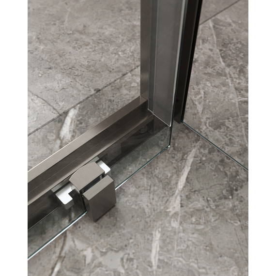 Душевое ограждение Cezares 150x90 см MOLVENO-AH-12-150/90-C-GM-IV, оружейная сталь/прозрачное фото 5